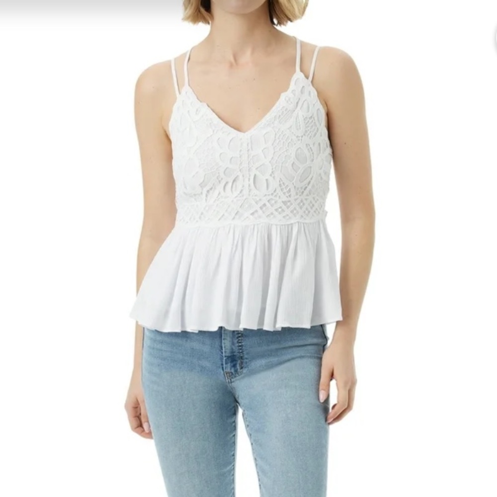 Jessica Simpson White Lace Camisole Top